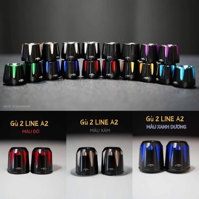 Gù Tay Lái Xe Máy 2 Line Nhôm CNC Hiệu GH Racing Nhiều Màu | Shopee ...