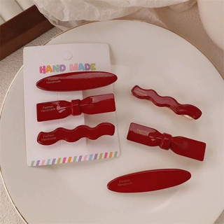 Kẹp Tóc Nữ 15 Chi Tiết - Kẹp Tóc Màu Đỏ Chấm Bi - Hình Kitty Ngôi Sao Ngọt Ngào Thoả Sức Tạo Mẫu - Kho Sỉ Gia Dụng Alulu