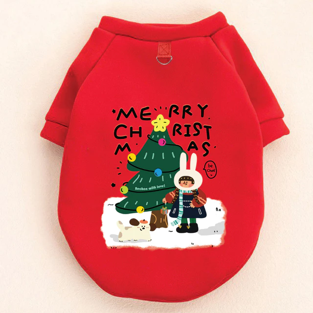 Áo cho chó mèo mùa đông, áo nỉ giáng sinh chó mèo, áo chó mèo mùa đông ấm áp họa tiết giáng sinh, áo noel chó mèo BECHON