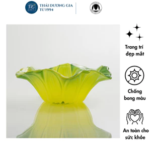 Bát, đĩa thủy tinh màu xanh lá cây đựng hoa quả Walther-Glass