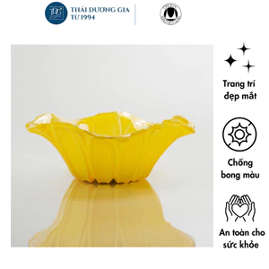 Bát, đĩa thủy tinh màu vàng hoa quả Walther-Glass