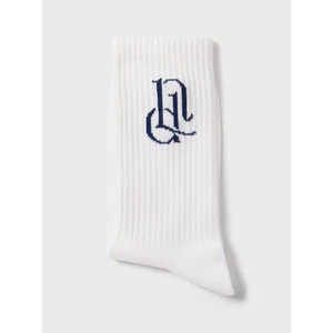 Vớ tất cao cổ nữ, vớ trắng cotton cao cấp thoáng mát họa tiết Monogram thời trang LND