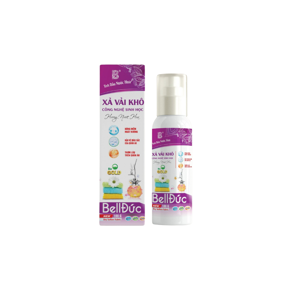 Xả vải khô xịt thơm quần áo Bell Đức 100ml lưu hương bền lâu khử khuẩn dùng thay xả nước