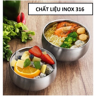 Chén Bát Inox 304 Đa Năng  2 Size 12cm và  13cm ăn cơm ăn Súp - BátĂnSúp