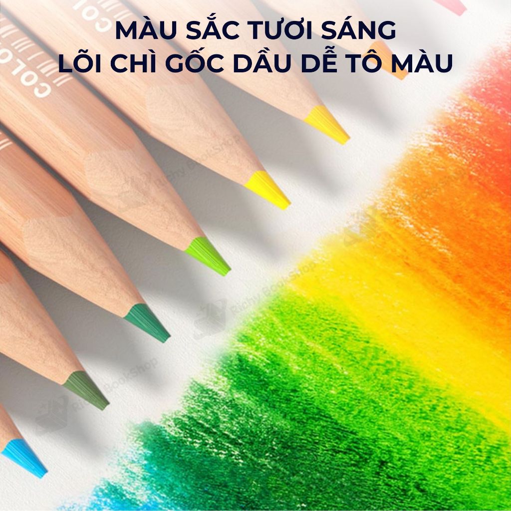 Bút chì màu vẽ tranh cao cấp 24/36/48 màu - Mideer Vibrant Colored Pencil