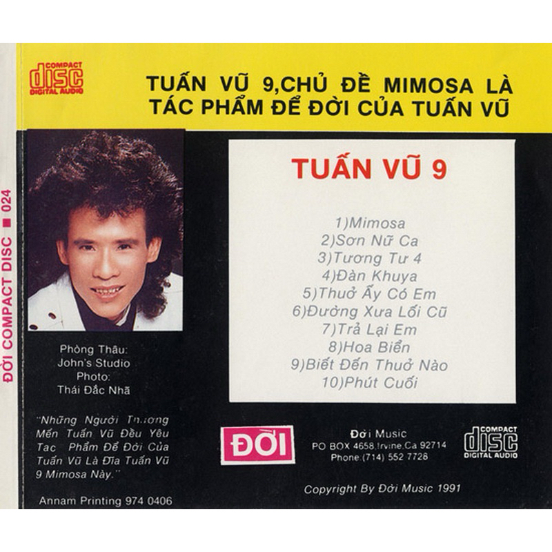 Băng Cassette Tiếng Hát Tuấn Vũ - MiMoSa
