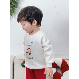 Áo nỉ NOEL cho bé Batala Kids, Áo SWEATER nỉ bông cho bé trai bé gái MÀU ĐỎ/BE GẤU CHRISTMAS 2024
