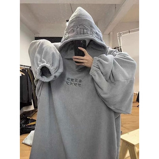 Váy Hoodie Mũ Dáng Dài Lông Mịn Hottrend