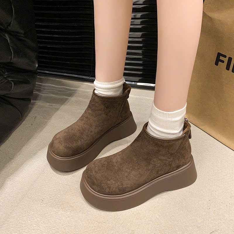 Giày Boost Lông Nữ, Giày Đế Độn Ấm Chân Phong Cách Thời Trang Mùa Đông Hot Trend B09 - ntshoes