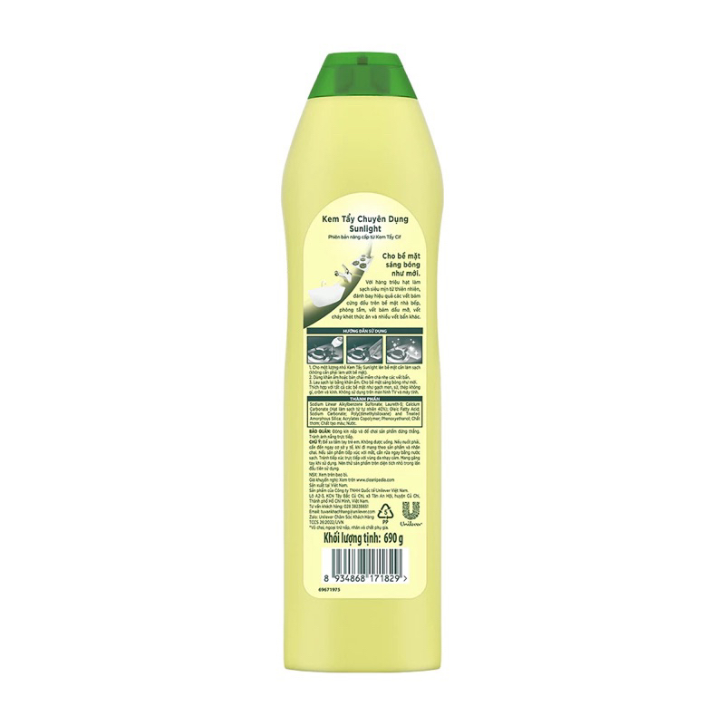 Kem Tẩy Chuyên Dụng Sunlight - 690G (Nâng cấp từ CIF)