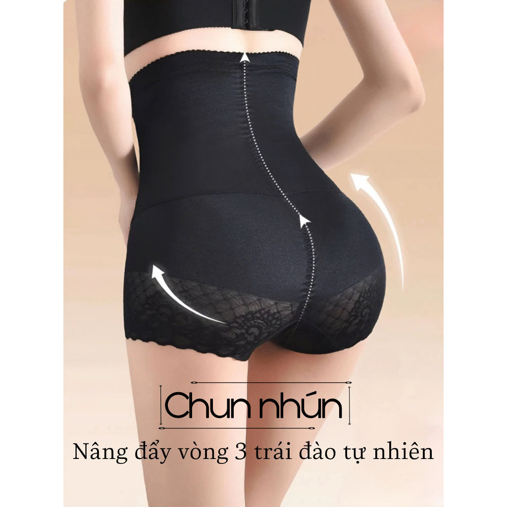 Quần Gen Định Hình Khoá Kéo Siết Lực 2055 Ôm Bụng Nâng Mông