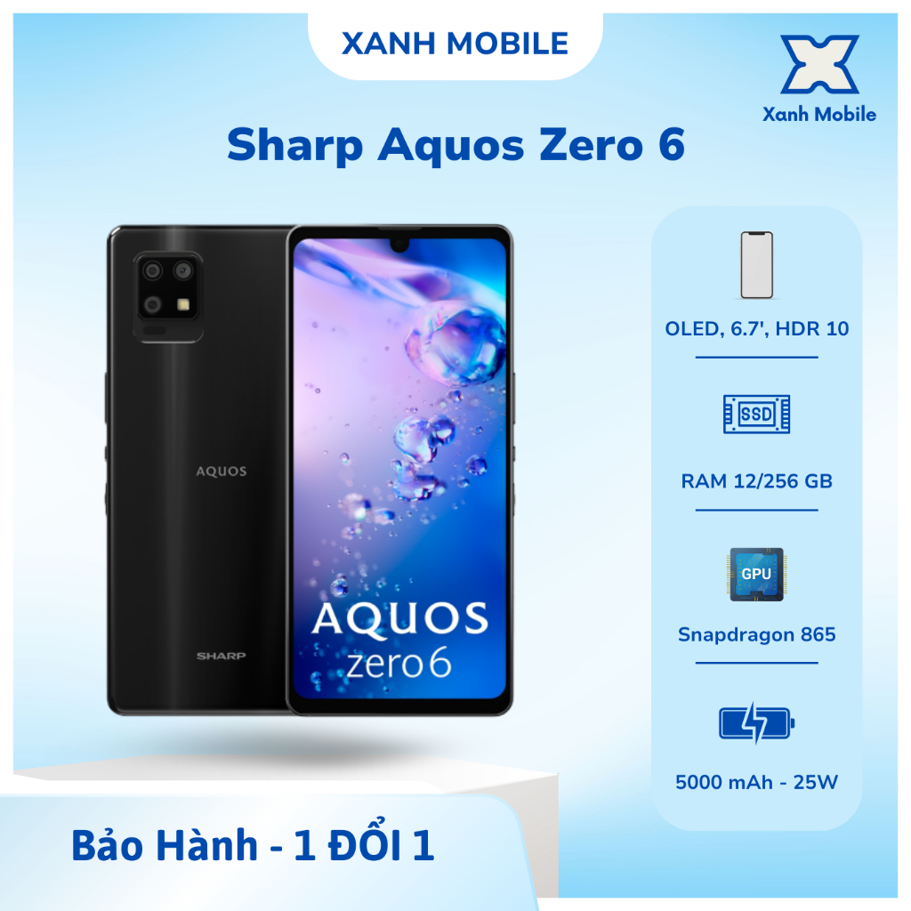 Điện thoại Sharp Zero 6 5G - Cấu Hình RAM 8/128 GB, Snapdragon 750G ...