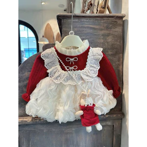 Váy tiểu thư voan sóng cho bé gái size 5-17kg