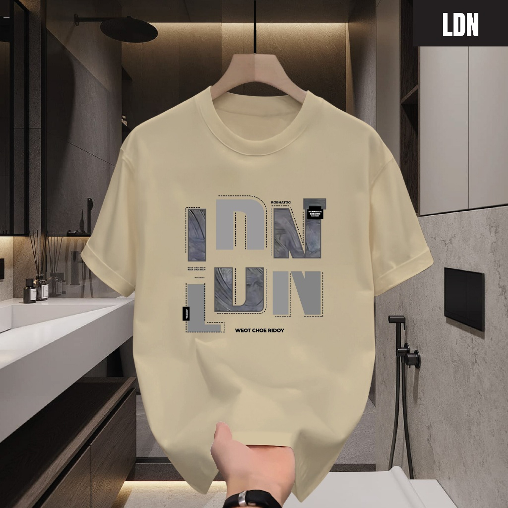 Áo thun nam nữ cổ tròn LDN form unisex chất cotton mềm mại, áo thun local brand áo thun in phong cách trẻ trung