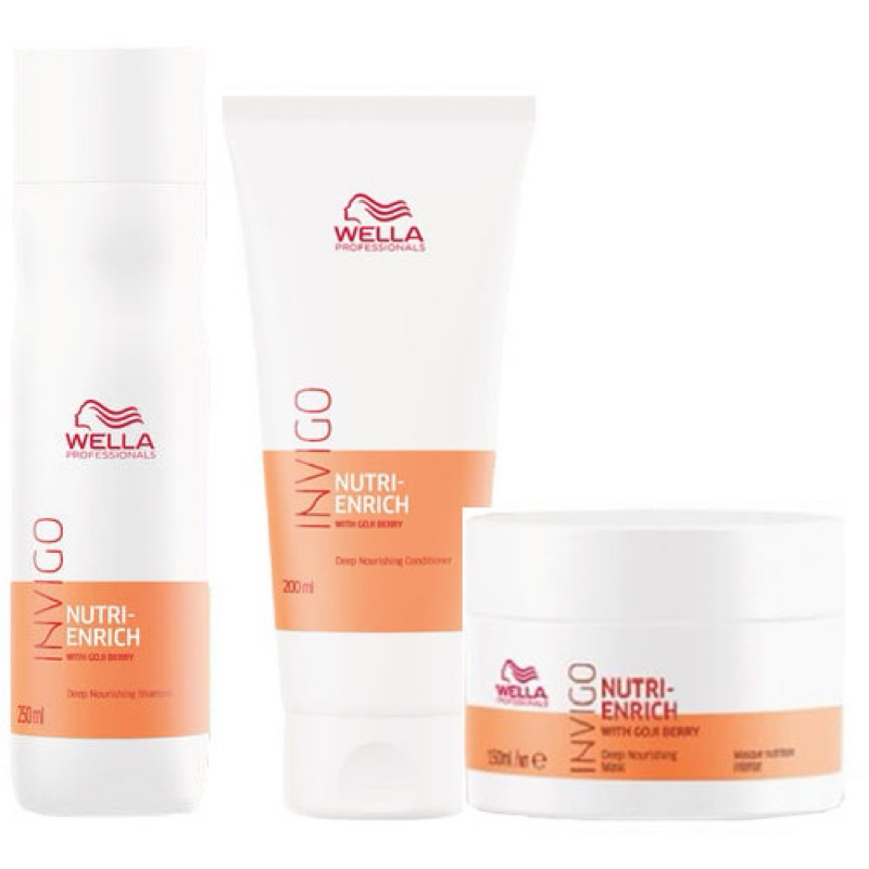 Dầu gội xả Wella Enrich Invigo dưỡng ẩm suôn mượt 250/200ml