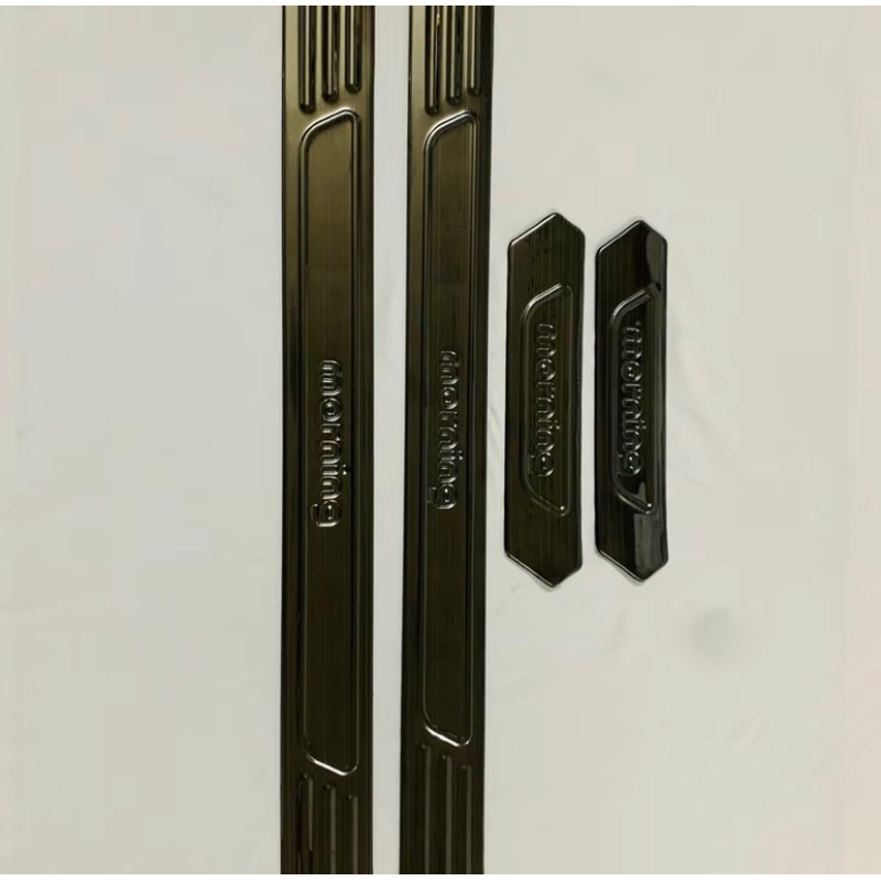 Ốp bậc cửa, nẹp bước chân xe KIA Morning 2012-2020, 2021-2023 vân Titan hàng cao cấp