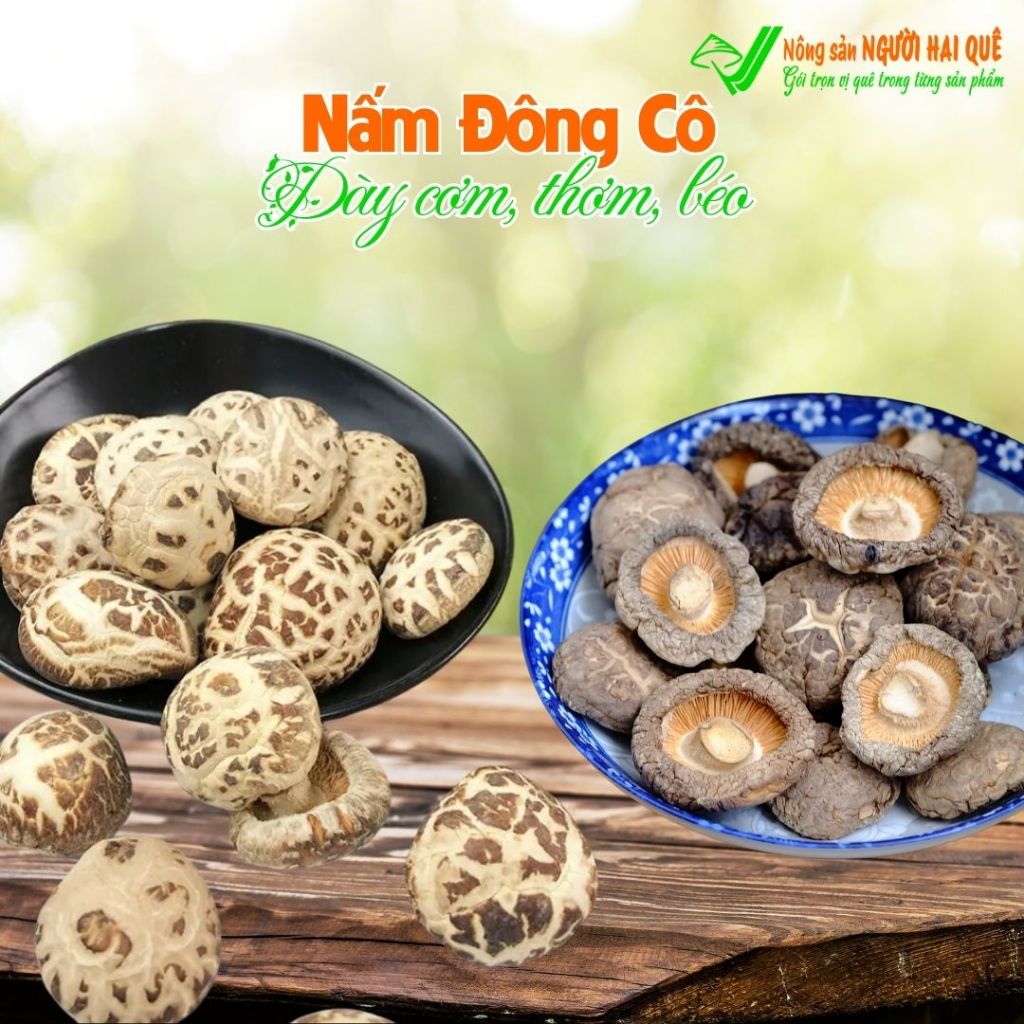 Nấm đông cô khô ĐỦ LOẠI - Dày cơm, thơm, béo Hút chân không | Nông sản NGƯỜI HAI QUÊ