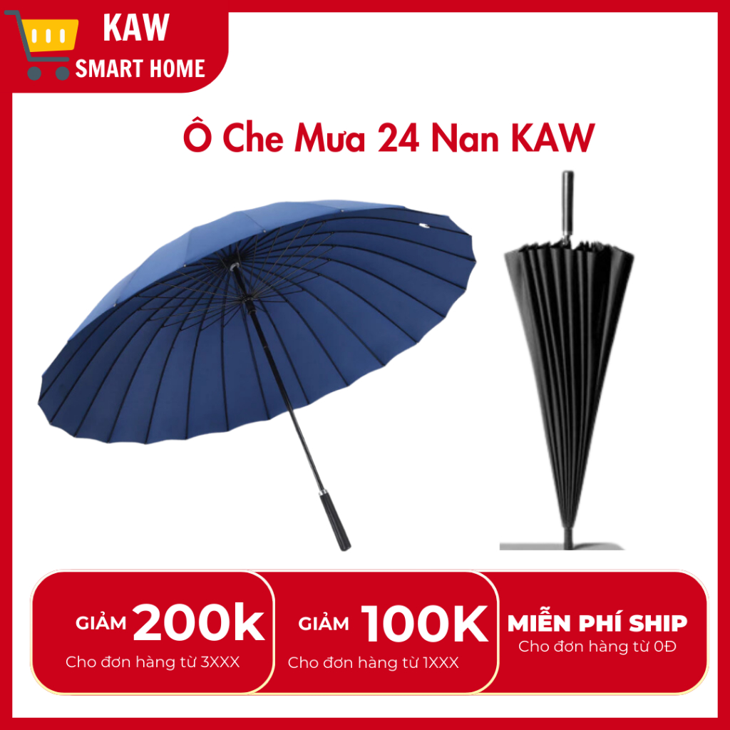 Ô  24 Nan Kaw Clean Case Tự động Vỏ Bọc Nhựa Chống Thấm Nước Siêu To, Bền Đẹp Chắc Chắn