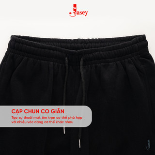 Bộ thể thao nam  JASEY, bộ thu đông đen trơn chuẩn size mã 2123