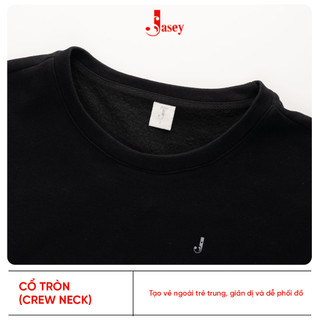 Bộ thể thao nam  JASEY, bộ thu đông đen trơn chuẩn size mã 2123