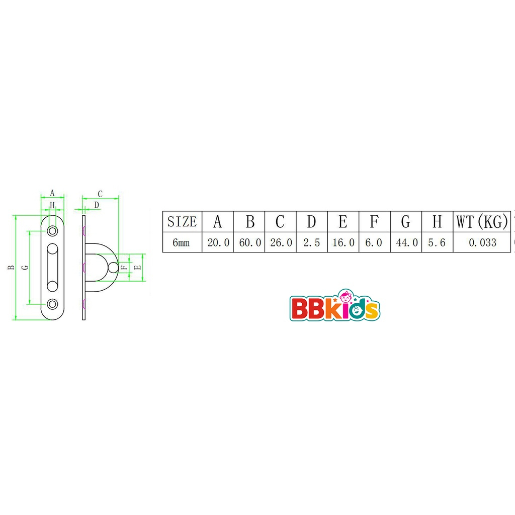 Móc Treo Xích Đu Inox304 BBkids, Xích Đu, Treo Quạt Trần - Chất Liệu Inox 304 Chống Gỉ - BB007
