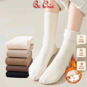 SET Tất Vớ T900 Cotton Lót Lông Nỉ Giữ Nhiệt Cao Cổ Siêu Ấm Cho Nữ Đủ Màu BC_CHIC LINGERI