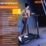 OneTwoFit Máy chạy bộ điện bản Chạy bộ gọn nhẹ gia dụng Có thể gấp gọn Có thể phát nhạc — ảnh 2