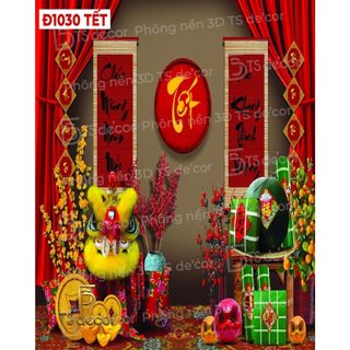 Phông Tết decor Treo Tường Trang Trí Nhà Cửa, Quán Cafe Ăn Uống, Background livestream đẹp