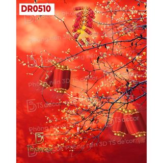 Phông Tết decor Treo Tường Trang Trí Nhà Cửa, Quán Cafe Ăn Uống, Background livestream đẹp