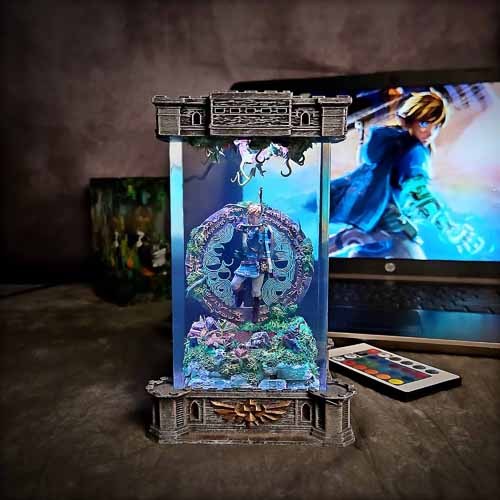 đèn ngủ Link, đèn Link zelda, đèn custom, đèn resin, đèn ngủ để bàn, đèn ngủ figures, đèn để bàn