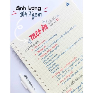 Giấy refill ruột sổ còng A4 Fort Nhật Bản Caro 6x6 mm 100GSM/120 Trang - BONZAI
