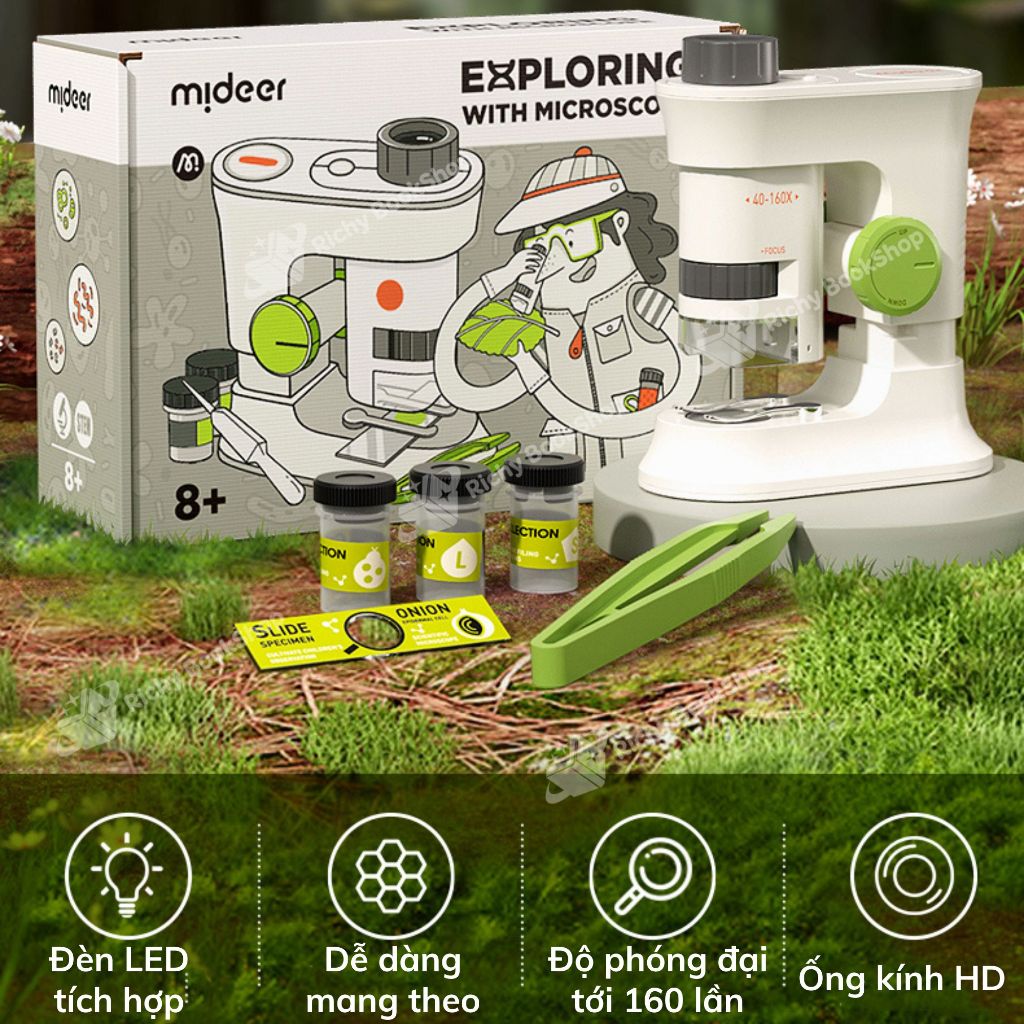 Kính Hiển Vi Mini Bỏ Túi Cho Bé Từ 6+ Tuổi - Mideer Exploring With Microscope