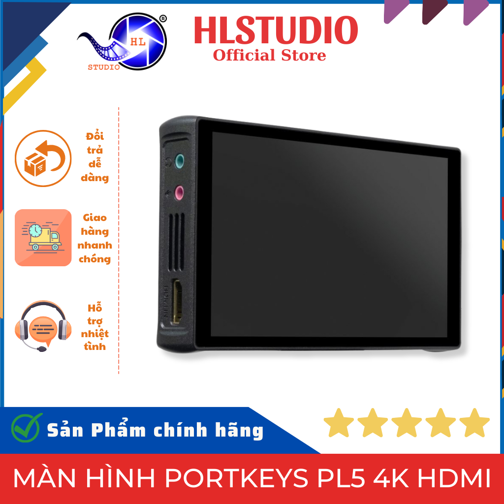 Màn Hình Portkeys PL5 4K HDMI Live Streaming Monitor With Capture Card ...