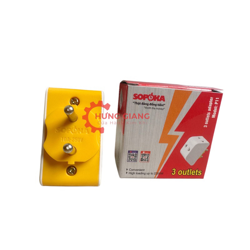 Đầu Nối Thông Minh 1 Chia 3 P11 SOPOKA Chính Hãng