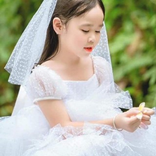 [Tặng lúp cô dâu ] Đầm công chúa cô dâu tầng dáng dài cho bé-Váy công chúa thiết kế CAO CẤP