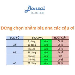 Ruột sổ còng refill A5 Dot Grid 100 gsm/120 Trang-Bonzai