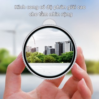 Điểm mù ô tô phụ gương chiếu hậu gương chiếu hậu tròn nhỏ điều chỉnh 360 độ cực rõ gương điểm mù hút loại