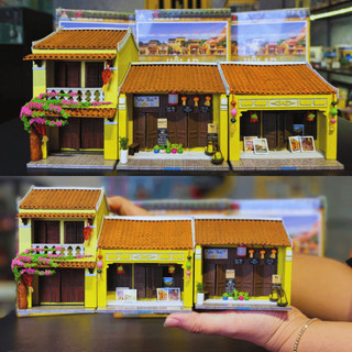 Combo 2 - Set 3 Mô Hình Lắp Ráp Kiến Trúc Trúc Hội An - Hiệu May + Tiệm Mót  + Hiệu Tranh - Thế Giới Tí Hon - CBHA2