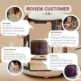 [ĐỜI MỚI] Máy tiệt trùng bình sữa 13L Bear BJG-C02L6, sấy khô, khử trùng công nghệ UVC loại bỏ 99,99% vi khuẩn