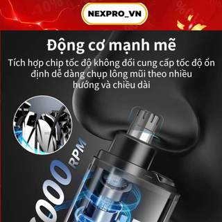 Máy tỉa lông mũi, cắt lông mũi đèn báo LCD cao cấp, nhỏ gọn, tiện lợi cắt nhanh khỏe không đau rát