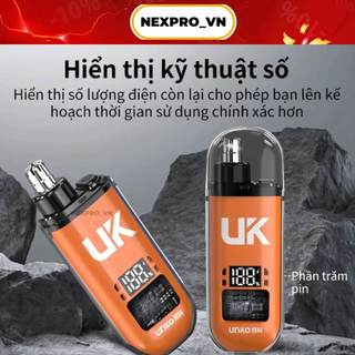 Máy tỉa lông mũi, cắt lông mũi đèn báo LCD cao cấp, nhỏ gọn, tiện lợi cắt nhanh khỏe không đau rát
