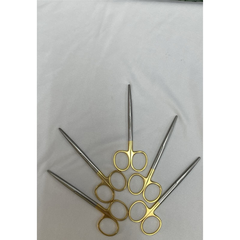 Kéo Metzenbaum cong cán vàng 12cm  - Kéo Met phẫu thuật cong 12cm