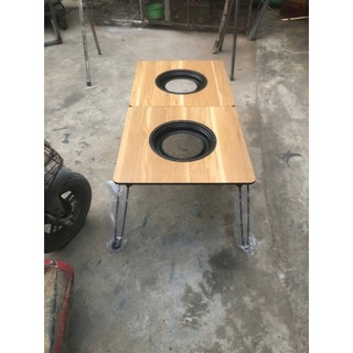 Bàn bếp nướng than hoa gấp gọn, bếp nướng dã ngoại có 2 loại bàn đơn và bàn đôi Kích thước đa dạng DQ HOME