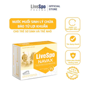 LiveSpo Navax sơ sinh - Nhỏ mũi cho trẻ nhỏ giảm nghẹt mũi - Hộp 5 ống x 5ml