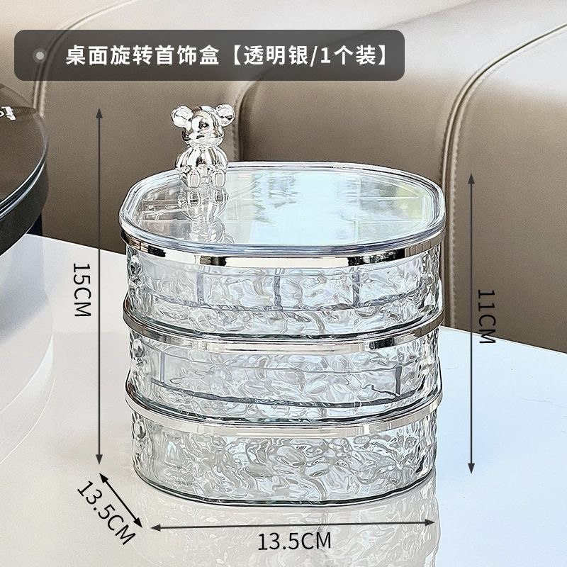Hộp đựng đồ trang điểm, khay đựng đồ xoay 360 độ
