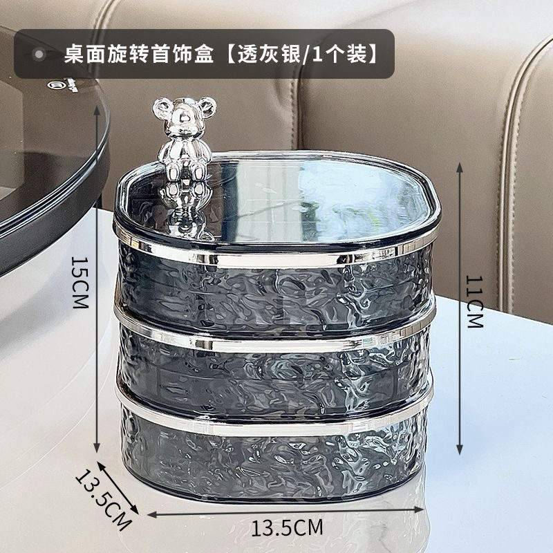 Hộp đựng đồ trang điểm, khay đựng đồ xoay 360 độ