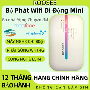 Bộ phát WIFI di động 4G Roosee M600 ,wifi bỏ túi ,không cần bỏ sim ,chỉ 80g ,dễ mang theo