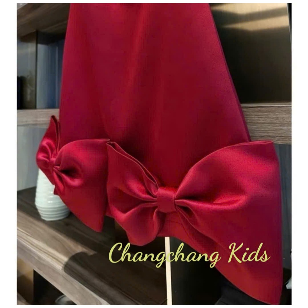 Đầm bé gái dáng suông nơ to  cho mẹ và bé gái 13-55kg