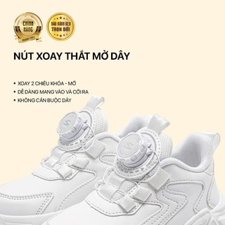Giày thời trang trẻ em HOBIBEAR GS8070G màu trắng có đế EVA bền bỉ siêu nhẹ chống trơn trượt