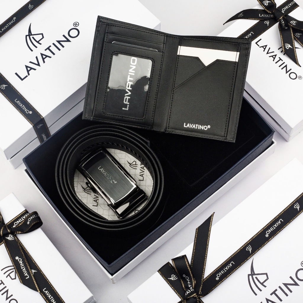 Ảnh Set Ví Thắt Lưng Da Nam Fullbox Chính Hãng Lavatino  PATRICK 47 - T04 2